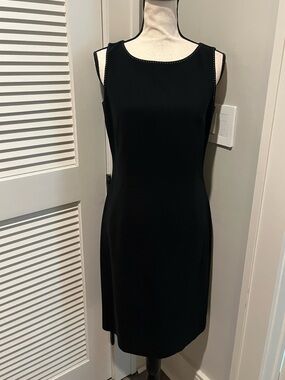 Ann Taylor Black Sleeveless Sheath Dress